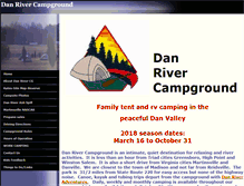 Tablet Screenshot of danrivercampground.com